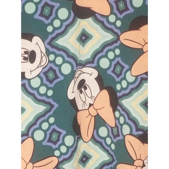 LuLaRoe Irma Disney tunic Minnie mouse green polyester blend size xxs READ new - Picture 8 of 9